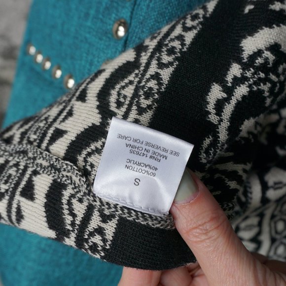 Romeo + Juliet Couture Blk/Wt Open cardigan, S - Picture 9 of 10